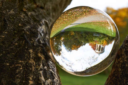 Monopteros in the English Garden with autumn Colors の写真素材