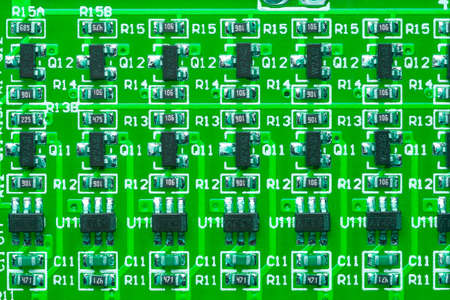 A PCB traces on Which Has the electronic components are connected.