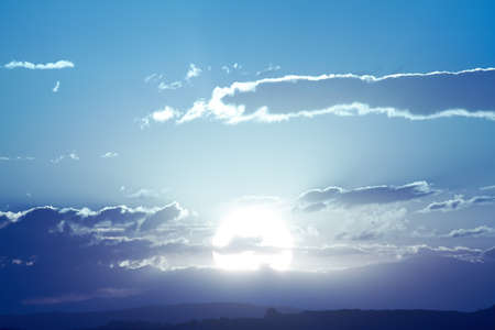 The sun sets over Lake Constance.の写真素材