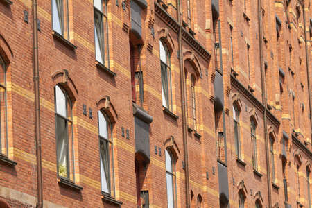 Old warehouses on the River Elbe in Hamburg.
