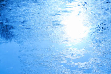 On a lake is a closed ice surface.の写真素材