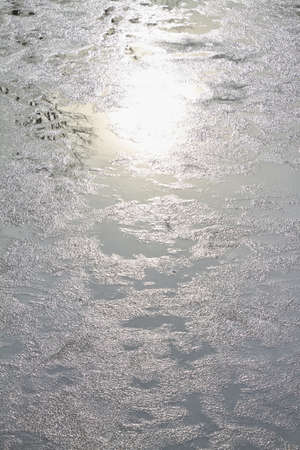 On a lake is a closed ice surface.の写真素材