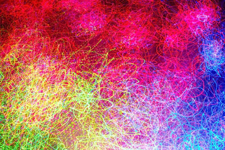 Fiber optics move and create colorful patterns.