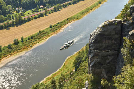 As Saxon Switzerland, the German part of the Elbe Sandstone Mountains in Saxony is called.の写真素材