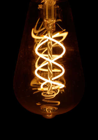 Light-emitting diodes constructed as filament emit bright light.