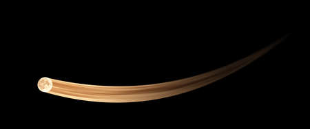 The moon moves with a long tail on a circular orbit.の写真素材