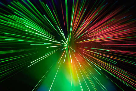 Abstract light tracks created with light from light emitting diodes.の写真素材