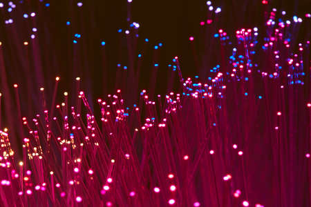 In optical fibers, colored light occurs at the end.