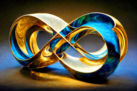 Fantastic symbol image with a representation for infinity.の素材