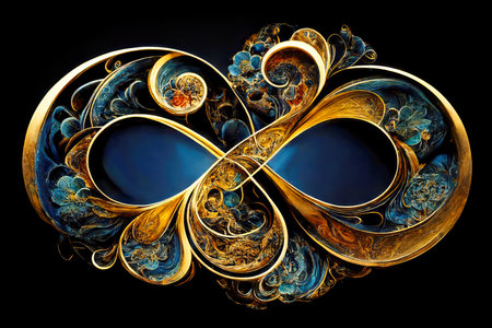Fantastic symbol image with a representation for infinity.の素材