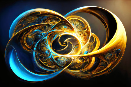 Fantastic symbol image with a representation for infinity.の素材