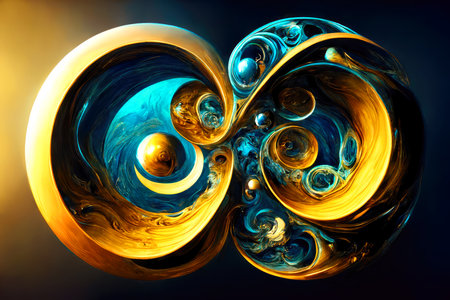 Fantastic symbol image with a representation for infinity.の素材