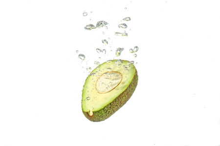 avocado water splashの写真素材
