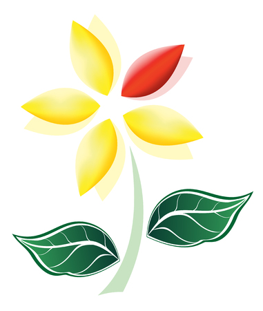 Abstract colorful flowers. A symbol of harmony, purity, peace, love and happinessのイラスト素材