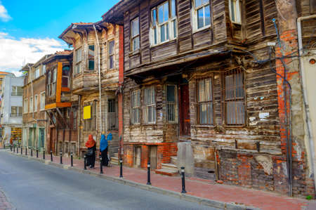old quarter of Istanbul, traditional housesのeditorial素材