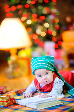 funny kid in a hatの写真素材