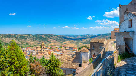 Panorama of a medieval village in Tuscany, Italy. Europeの写真素材