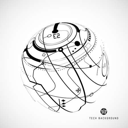 Abstract technology element, Vector illustrationのイラスト素材