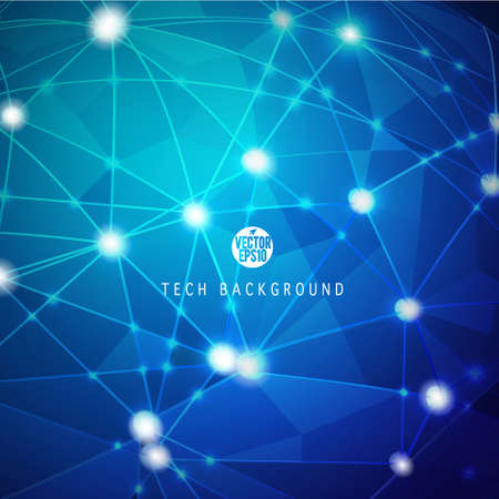 Technology mesh network background illustrationのイラスト素材