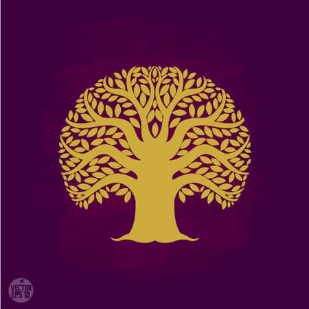 Tree symbol Asia style, Vector illustration のイラスト素材