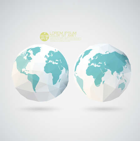 World map with polygon textured isolated on, illustrationのイラスト素材