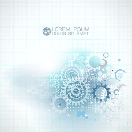 Abstract futuristic technology and science background, vector illustrationのイラスト素材