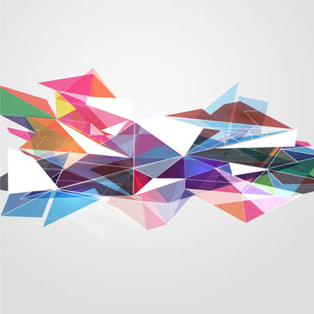 Abstract mesh colorful with lines template, vector illustration