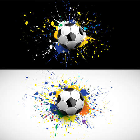 soccer ball dash on colorful backgroundのイラスト素材