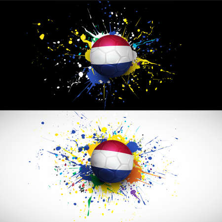 france flag with soccer ball dash on colorful background, のイラスト素材