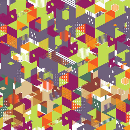 Abstract retro and creative geometric  background, vector illustrationのイラスト素材
