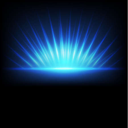 Abstract spark light blue isolate on black background, vector illustrationのイラスト素材