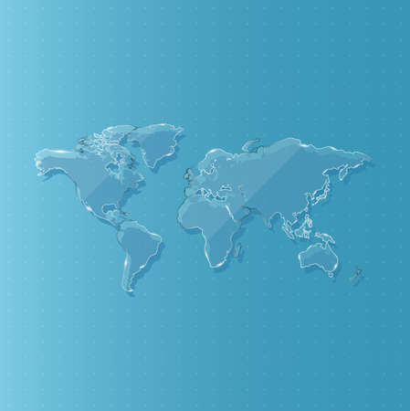 Glass world map for science and technology against background のイラスト素材