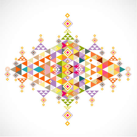 geometric pattern Thai art style template, vector illustrationのイラスト素材
