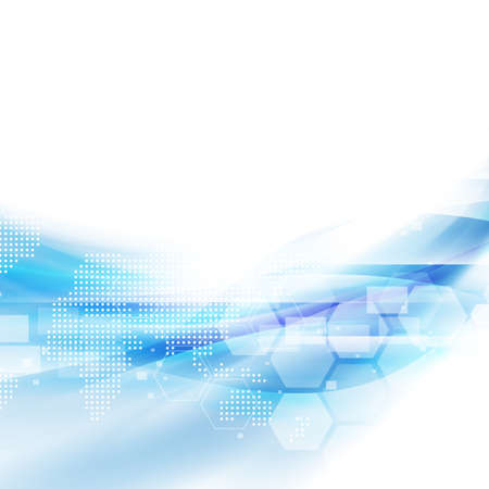 Abstract flow blue background for technology or science concept presentation Vector illustration Abstract flow blue background for technology or science concept presentation Vector illustration