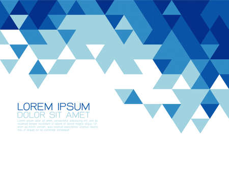 Abstract blue triangle modern template for business or technology presentation, vector illustrationのイラスト素材