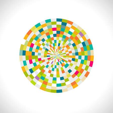 Abstract spectrum circle with creative geometric pattern, vector illustrationのイラスト素材
