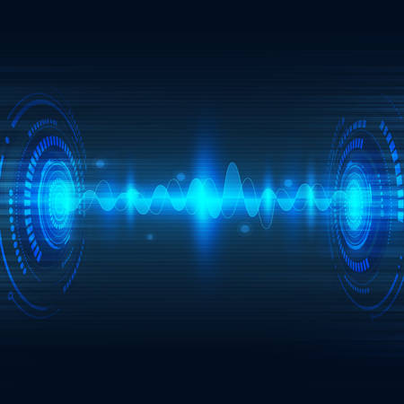 Abstract futuristic technology with circuit and digital concept background, vector illustration