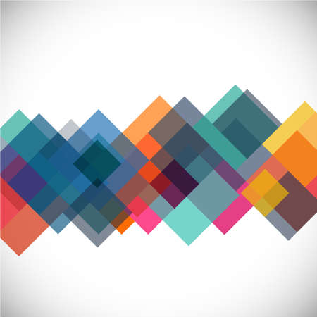 colorful tranparent square modern template for business or technology presentation, illustrationのイラスト素材