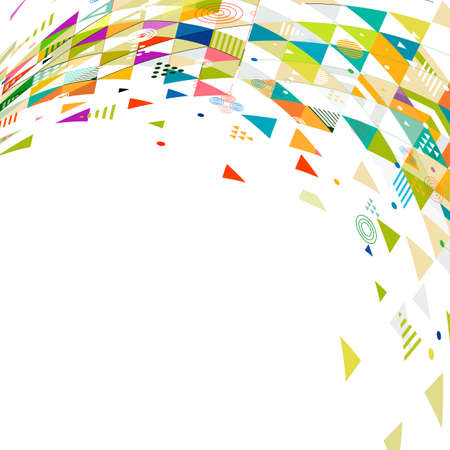 abstract creative mix geometrical with flow shape, vector illustrationのイラスト素材