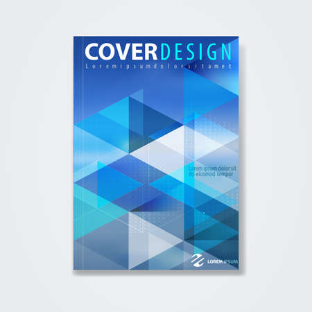 Cover template, brochure template, book cover, annual report, magazine or booklet for for technology concept or corporate business in A4 size, vector illustrationのイラスト素材