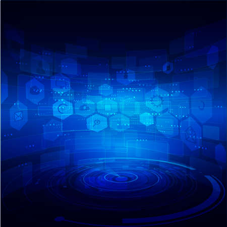technology futuristic with circuit and digital concept background, Vector illustrationのイラスト素材