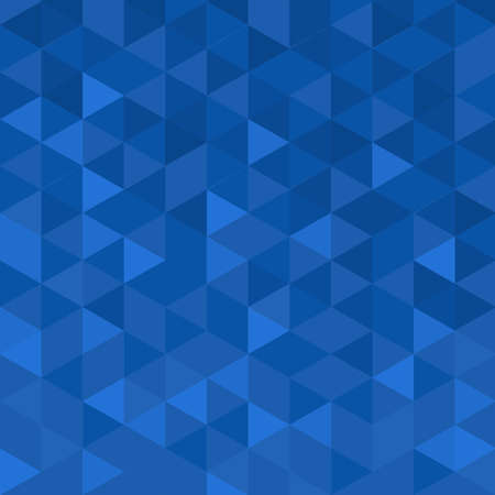 geometric modern background with blue mosaic triangle pattern, vector illustration