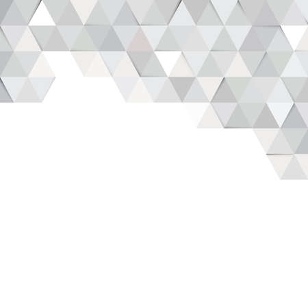 White paper texture. Geometric gray triangle mosaic  mosaic pattern element on white. Corporate business or technology identity element, online presentation website element, vector illustrationのイラスト素材