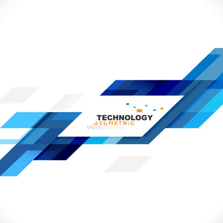 Transparent overlapping geometric on white and space for text. Business or technology futuristic template. Corporate business or tech identity design, online presentation website element.のイラスト素材