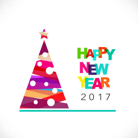 Chrismas and Happy New Year typography, holiday greeting card elements for banner, promotion, advertise, website. invitation. Vector illustrationのイラスト素材