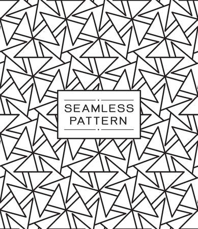 Vector seamless pattern and modern stylish texture. Repeating abstract linear background with tangle line concept. のイラスト素材