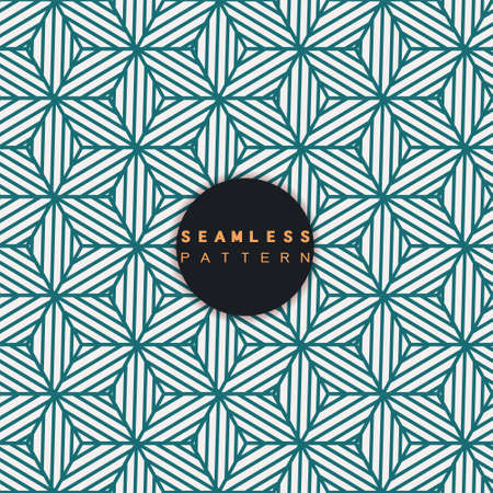 Vector seamless pattern. Repeating geometric tiles with linear cube and hexagon grid.  Modern stylish texture and trendy graphic design.のイラスト素材