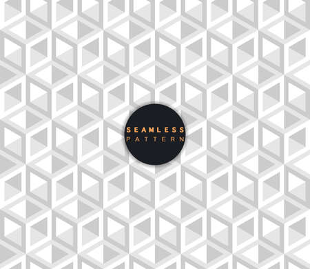 Vector decorative white seamless pattern. Repeating white 3d geometric cubes. Modern stylish texture and trendy graphic design.のイラスト素材