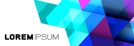 Colorful repeating triangles gradient geometric in contemporary style on white background. Abstract geometric horizontal template and modern stylish texture. Vector illustrationのイラスト素材