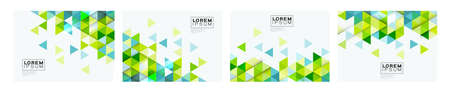 Geometric horizontal background with colorful gradient triangle pattern strip on below position and white space on top. Abstract background for business or corporate presentation. vector illustrationのイラスト素材
